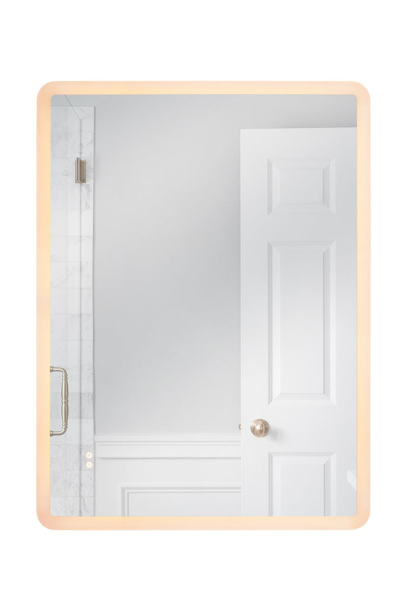 48" x 36" Rectangle Back Lit LED Mirror (Chassis) in White