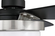 Manning 52" 3-Blade Ceiling Fan in Flat Black/Brushed Polished Nickel