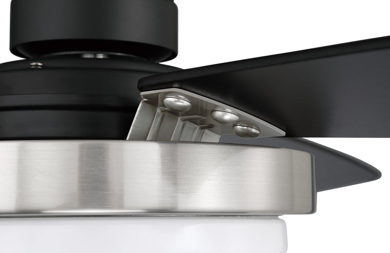 Manning 52" 3-Blade Ceiling Fan in Flat Black/Brushed Polished Nickel