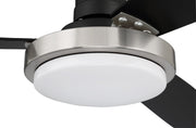 Manning 52" 3-Blade Ceiling Fan in Flat Black/Brushed Polished Nickel