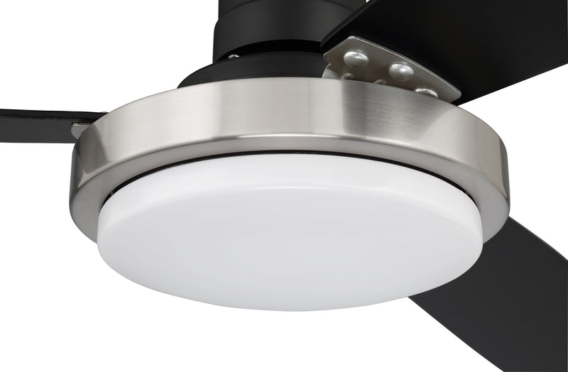 Manning 52" 3-Blade Ceiling Fan in Flat Black/Brushed Polished Nickel