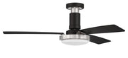 Manning 52" 3-Blade Ceiling Fan in Flat Black/Brushed Polished Nickel