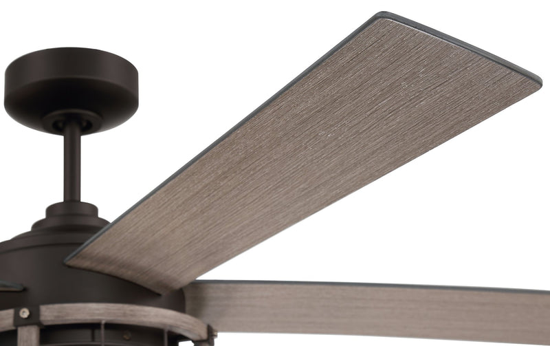 Nicolas 56" 5-Blade Ceiling Fan in Flat Black/Light Wenge