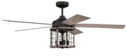 Nicolas 56" 5-Blade Ceiling Fan in Flat Black/Light Wenge