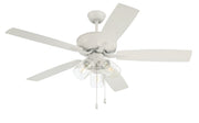 Outdoor Pro Plus 104 52" 5-Blade Indoor/Outdoor Ceiling Fan in White