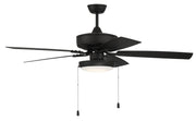 Outdoor Pro Plus 119 52" 5-Blade Indoor/Outdoor Ceiling Fan in Flat Black