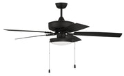 Outdoor Pro Plus 119 52" 5-Blade Indoor/Outdoor Ceiling Fan in Flat Black