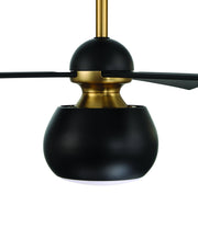 Otto 60" 3-Blade Ceiling Fan in Flat Black/Satin Brass