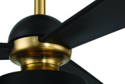 Otto 60" 3-Blade Ceiling Fan in Flat Black/Satin Brass