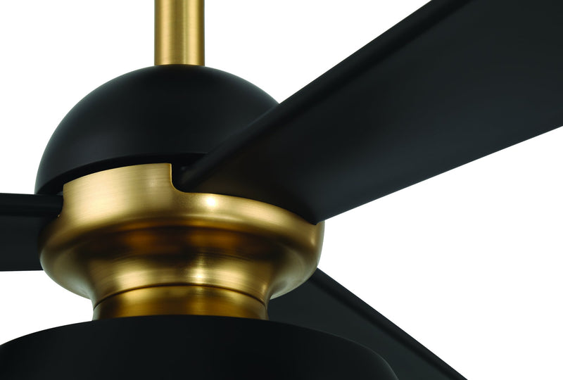 Otto 60" 3-Blade Ceiling Fan in Flat Black/Satin Brass