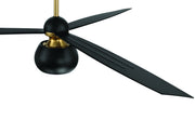 Otto 60" 3-Blade Ceiling Fan in Flat Black/Satin Brass