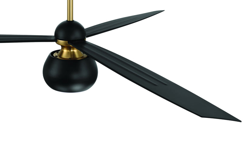 Otto 60" 3-Blade Ceiling Fan in Flat Black/Satin Brass