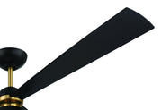 Otto 60" 3-Blade Ceiling Fan in Flat Black/Satin Brass