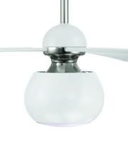 Otto 60" 3-Blade Ceiling Fan in White/Polished Nickel