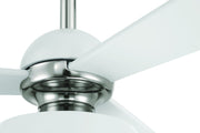 Otto 60" 3-Blade Ceiling Fan in White/Polished Nickel
