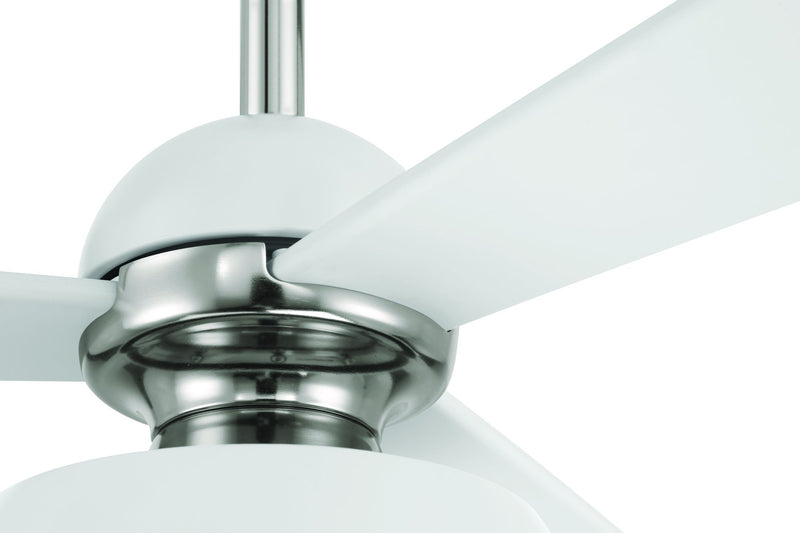 Otto 60" 3-Blade Ceiling Fan in White/Polished Nickel
