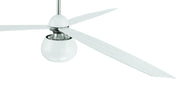 Otto 60" 3-Blade Ceiling Fan in White/Polished Nickel