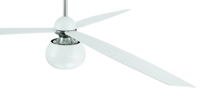 Otto 60" 3-Blade Ceiling Fan in White/Polished Nickel