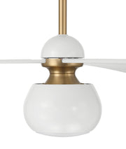 Otto 60" 3-Blade Ceiling Fan in White/Satin Brass