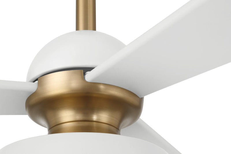 Otto 60" 3-Blade Ceiling Fan in White/Satin Brass
