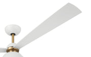 Otto 60" 3-Blade Ceiling Fan in White/Satin Brass