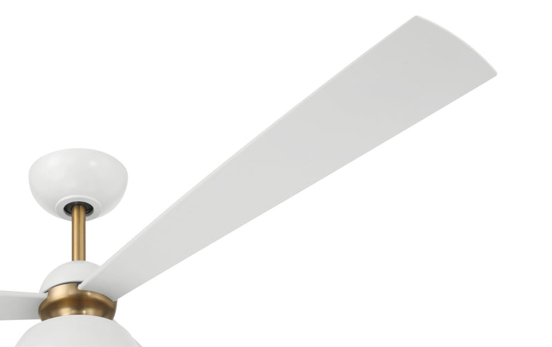 Otto 60" 3-Blade Ceiling Fan in White/Satin Brass