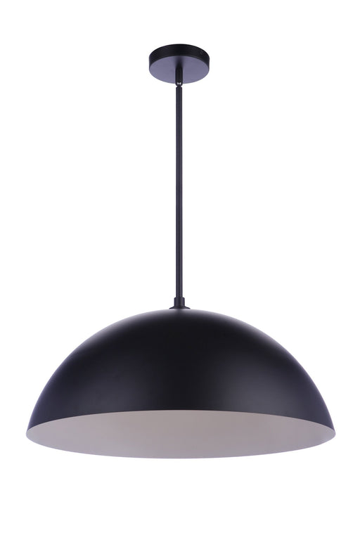 23.25” Diameter Sculptural Statement Dome Pendant in Flat Black