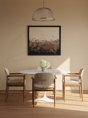 24.25” Diameter Sculptural Statement Metal Mesh Dome Pendant in Satin Brass