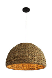 Natural Pendant 1 Light 22" Pendant w/ Woven Sea Grass Dome in Natural