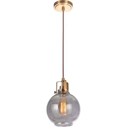 State House 11.58" 1 Light Mini Pendant in Vintage Brass