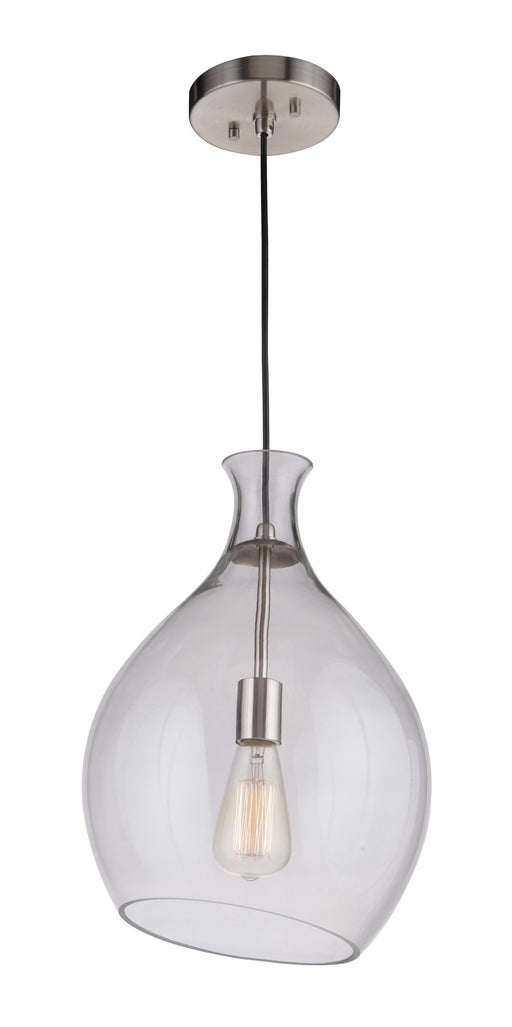 Zuni 1 Light 11.3" Pendant in Brushed Polished Nickel