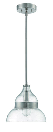 Smyth 1 Light 10.5" Mini Pendant in Brushed Polished Nickel