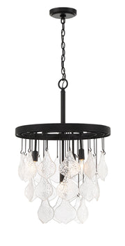 Vesi 4 Light 18" Chandelier in Flat Black