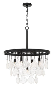 Vesi 5 Light 26" Chandelier in Flat Black