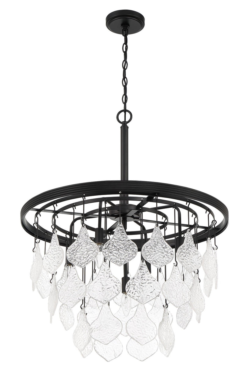 Vesi 5 Light 26" Chandelier in Flat Black