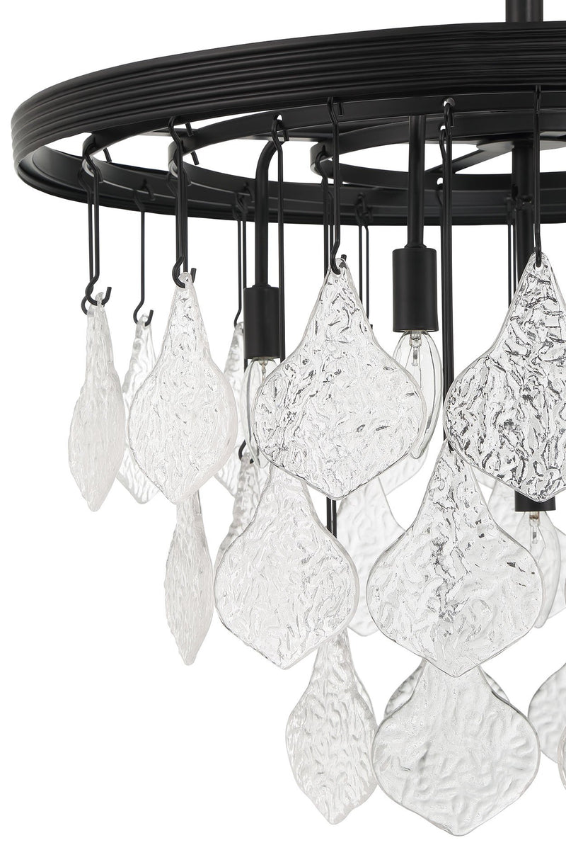 Vesi 5 Light 26" Chandelier in Flat Black