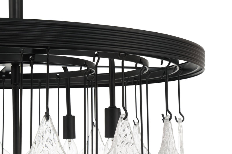 Vesi 5 Light 26" Chandelier in Flat Black