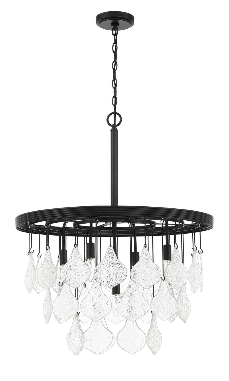 Vesi 5 Light 26" Chandelier in Flat Black