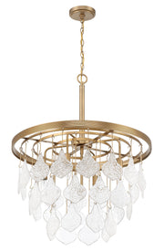 Vesi 5 Light 26" Chandelier in Satin Brass