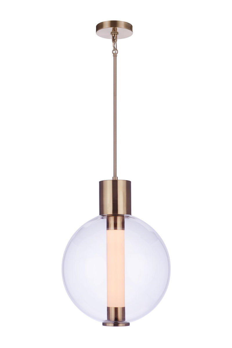 Watson 1 Light 15.75" LED Pendant in Satin Brass