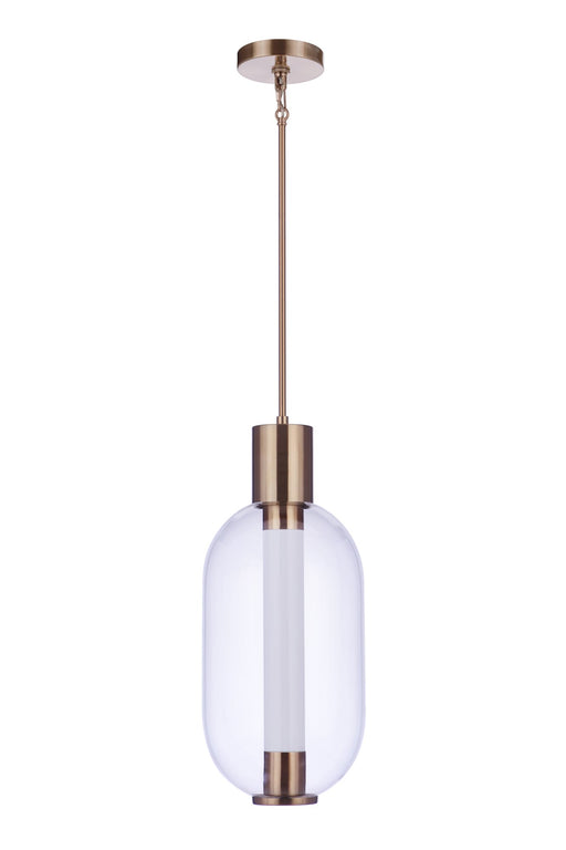 Holmes 1 Light 10" LED Pendant in Satin Brass