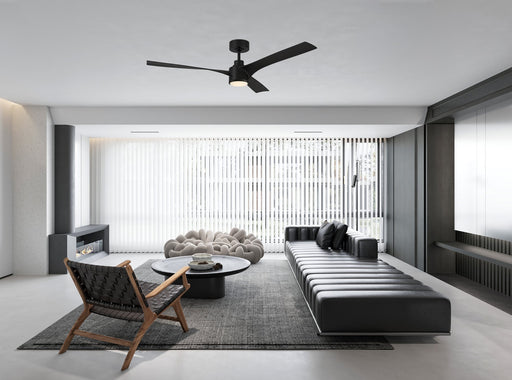 Phoebe 52" 3-Blade Ceiling Fan in Flat Black