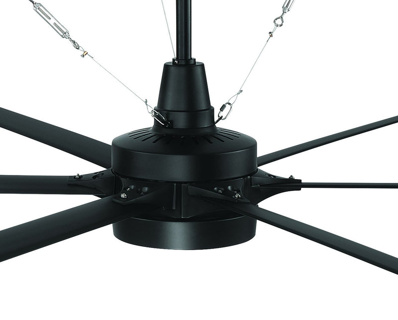 Prost 144" 6-Blade Indoor/Outdoor Ceiling Fan in Flat Black