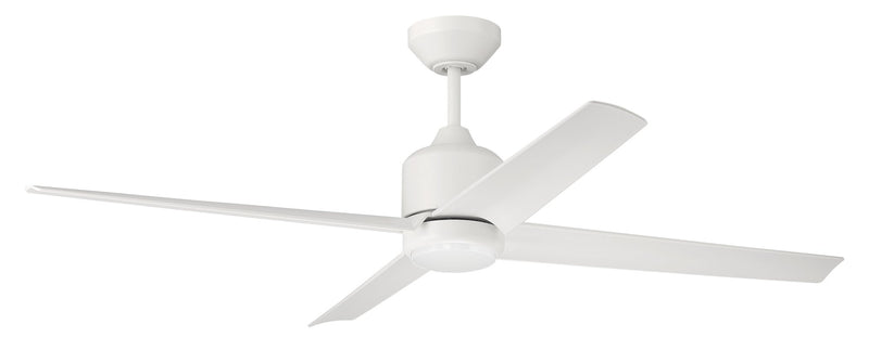 Quell 52" 4-Blade Indoor/Outdoor Ceiling Fan in White