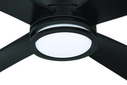 Rhet 52" 4-Blade Ceiling Fan in Flat Black