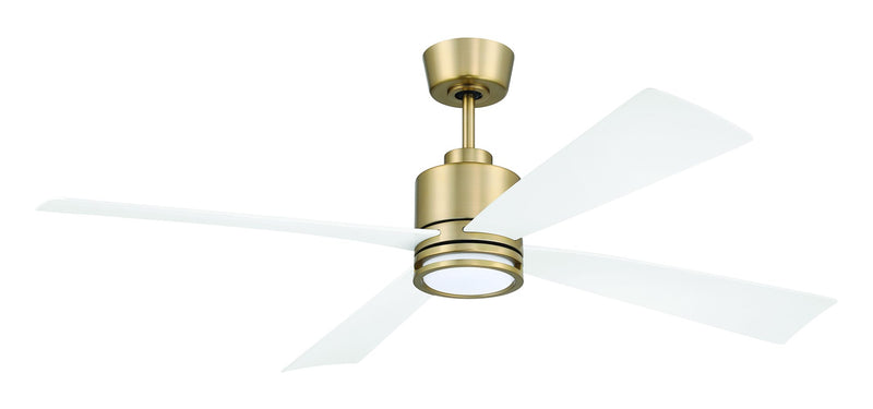 Rhet 52" 4-Blade Ceiling Fan in Satin Brass