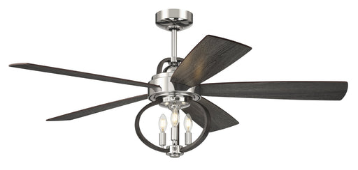 Reese 52" 5-Blade Ceiling Fan in Polished Nickel