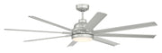 Rush 65" 8-Blade Indoor/Outdoor Ceiling Fan in Painted Nickel