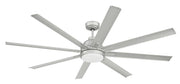 Rush 65" 8-Blade Indoor/Outdoor Ceiling Fan in Painted Nickel