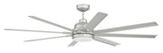Rush 65" 8-Blade Indoor/Outdoor Ceiling Fan in Painted Nickel
